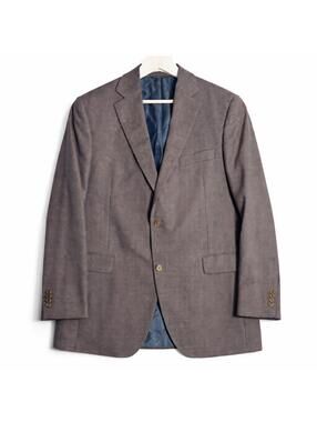 Jack Victor Verowood Blazer 42L Brown Check Wool Made in Canada